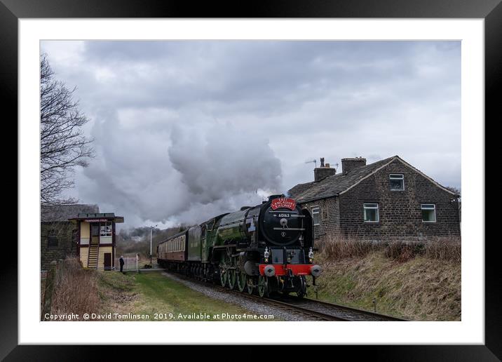 60163 Tornado - East Lancashire Railway  Framed Mounted Print by David Tomlinson