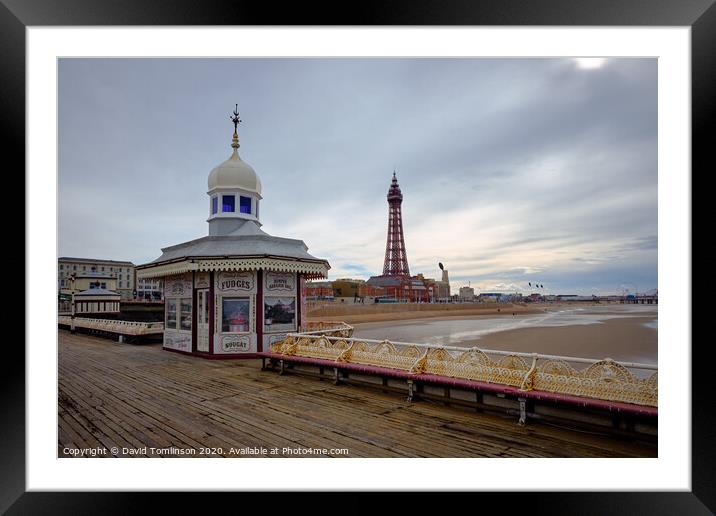 Blackpool -North Pier  Framed Mounted Print by David Tomlinson