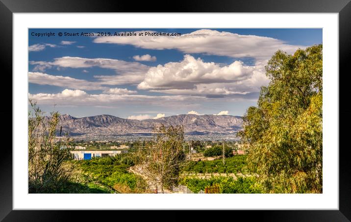 Spanish Mountain Landscape Framed Mounted Print by Stuart Atton