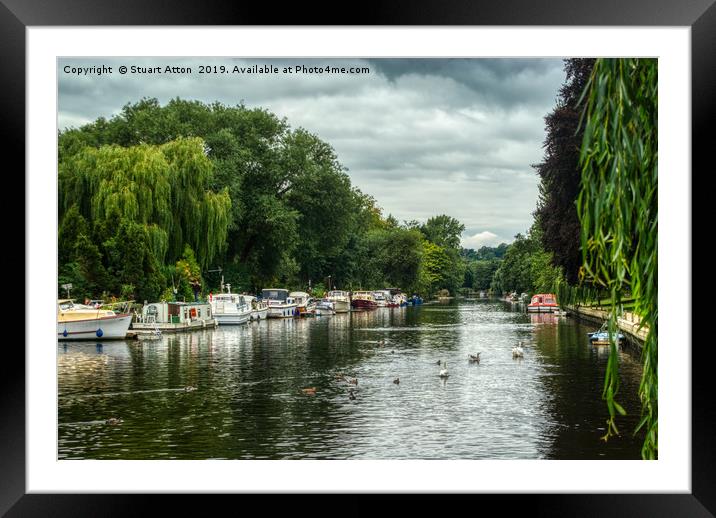 Boats on River Bure Framed Mounted Print by Stuart Atton