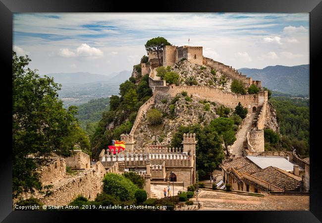 Castles of Xativa, Spain Framed Print by Stuart Atton