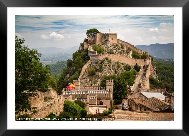 Castles of Xativa, Spain Framed Mounted Print by Stuart Atton
