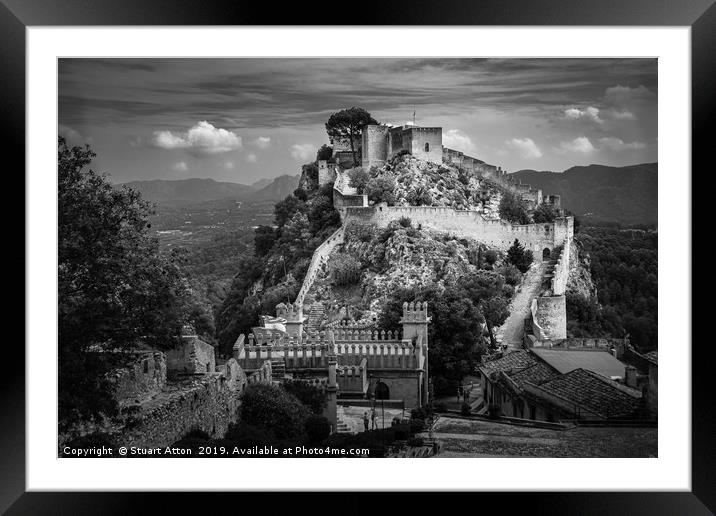 Castles of Xativa, Spain Framed Mounted Print by Stuart Atton