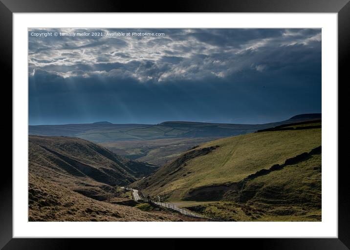 Majestic Peak District Storm Framed Mounted Print by tammy mellor