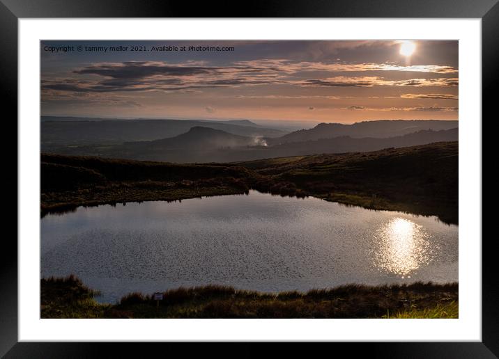 Serene sunset at Mermaid Pool Framed Mounted Print by tammy mellor