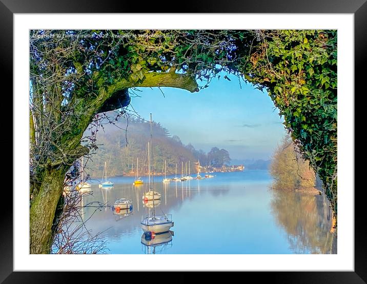 Serene Winter Morning at Rudyard Lake Framed Mounted Print by tammy mellor