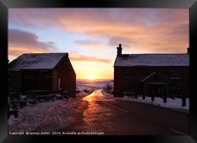 Breathtaking Winter Sunrise Framed Print by tammy mellor