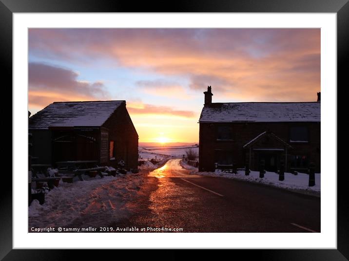 Breathtaking Winter Sunrise Framed Mounted Print by tammy mellor