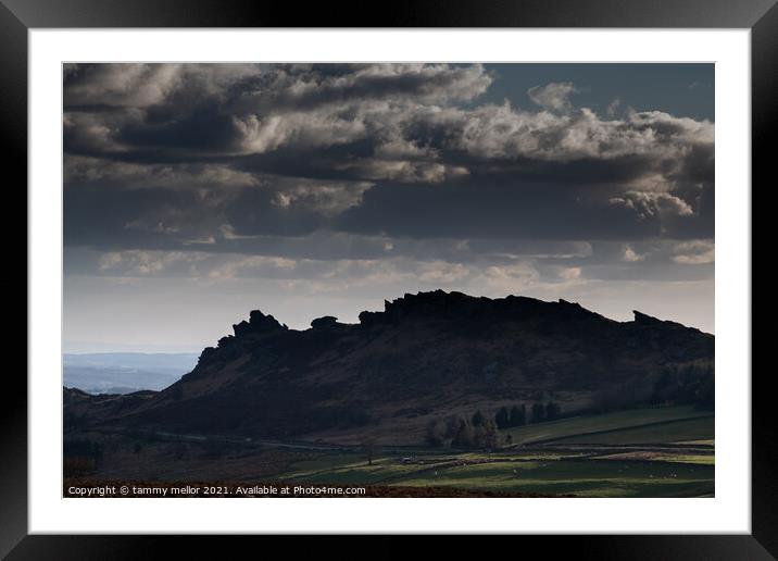 Majestic Skies Over The Roaches Framed Mounted Print by tammy mellor