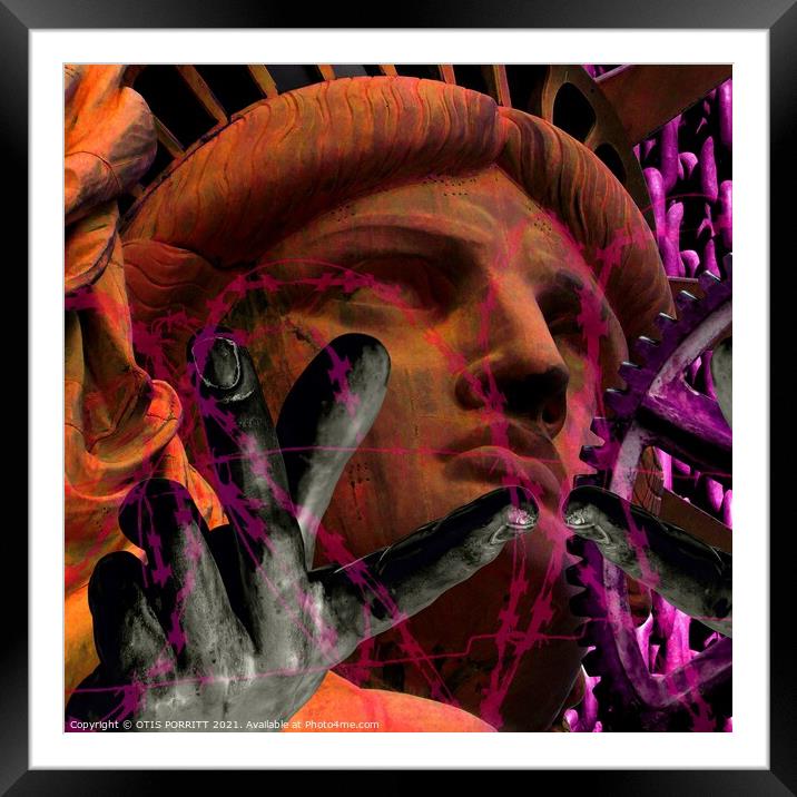 WHILE FREEDOM LASTS 2 CROPPED Framed Mounted Print by OTIS PORRITT