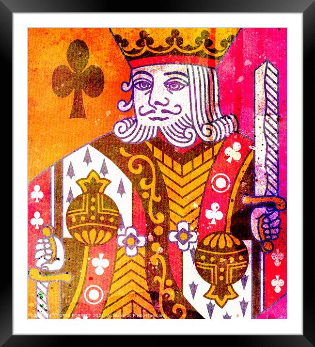 KING OF CLUBS (2) Framed Mounted Print by OTIS PORRITT
