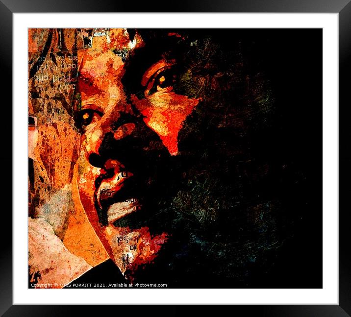MLK JR 2 Framed Mounted Print by OTIS PORRITT