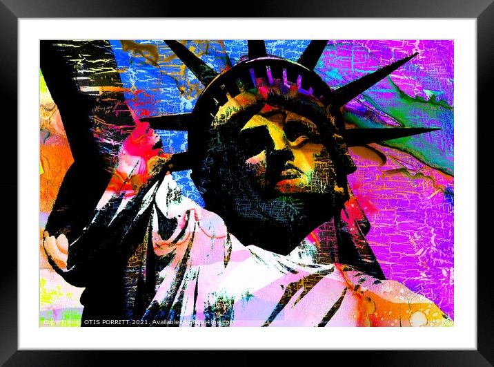 LIBERTY 6 Framed Mounted Print by OTIS PORRITT