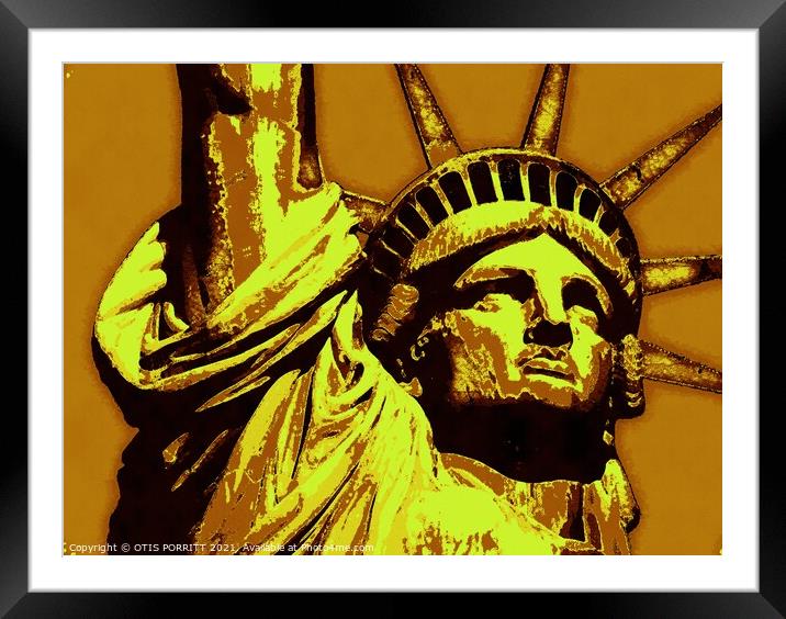 STATUE OF LIBERTY 2 (2) Framed Mounted Print by OTIS PORRITT