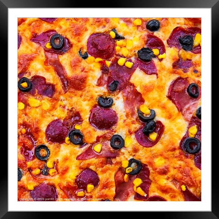 PEPPERONI PIZZA 9 Framed Mounted Print by OTIS PORRITT