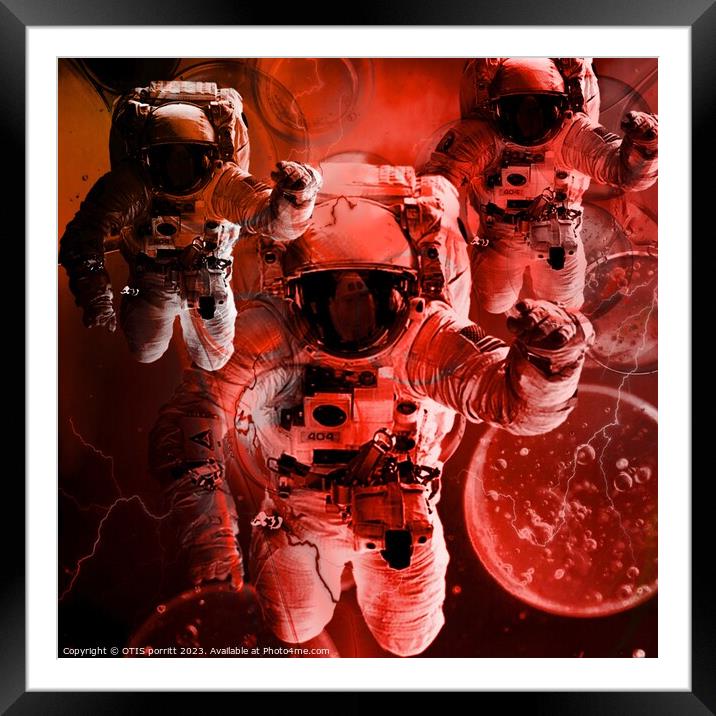 SPACE AGE AND TIME ZONE RED PLANET Framed Mounted Print by OTIS PORRITT