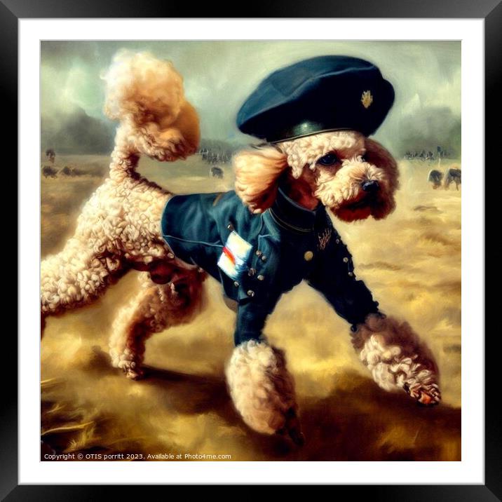 POODLE SOLDIER  Framed Mounted Print by OTIS PORRITT