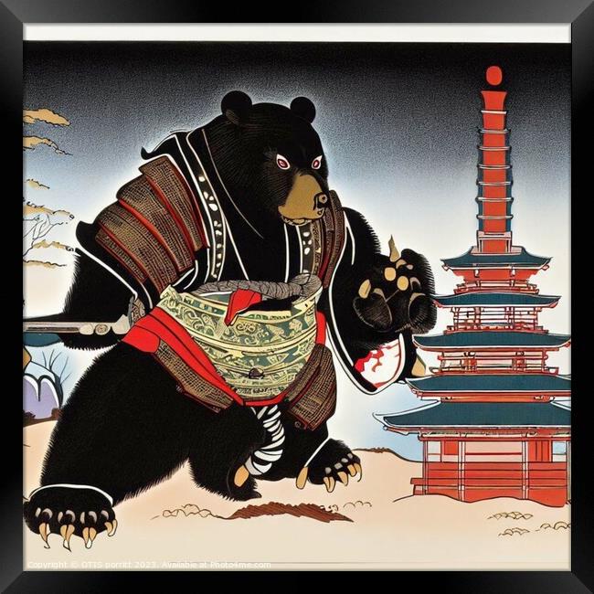 BLACK BEAR SAMURAI 6 Framed Print by OTIS PORRITT