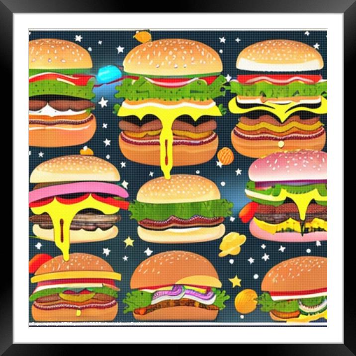 BURGERS Framed Mounted Print by OTIS PORRITT