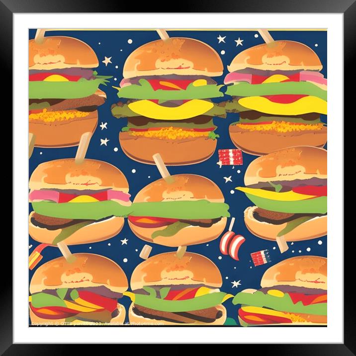 BURGERS 2 Framed Mounted Print by OTIS PORRITT