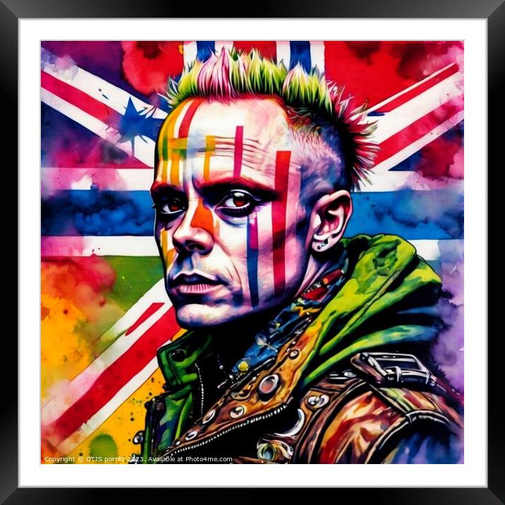 KEITH FLINT 4 Framed Mounted Print by OTIS PORRITT