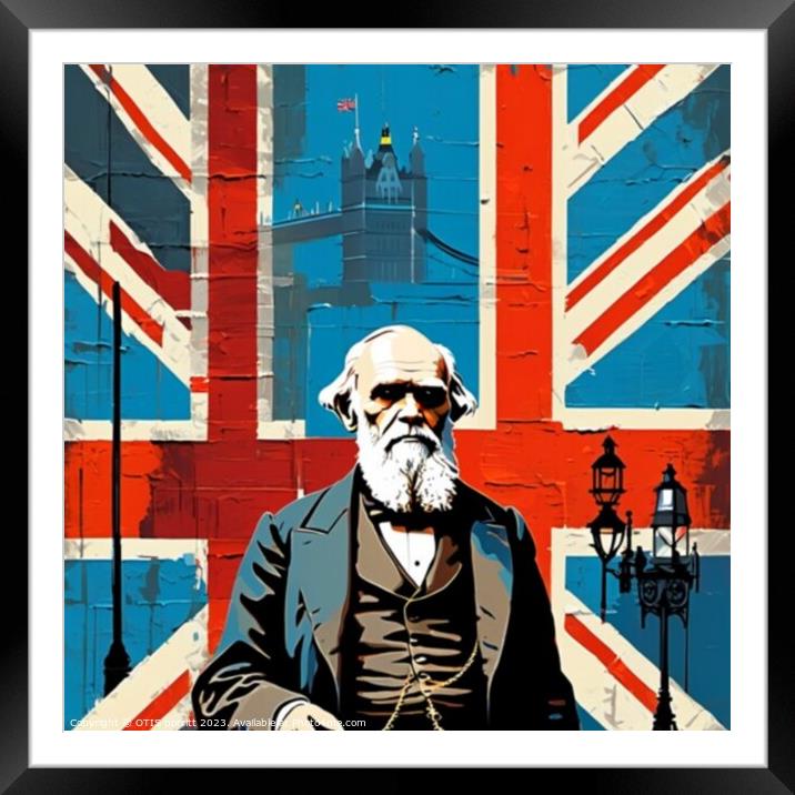 CHARLES DARWIN 6 Framed Mounted Print by OTIS PORRITT