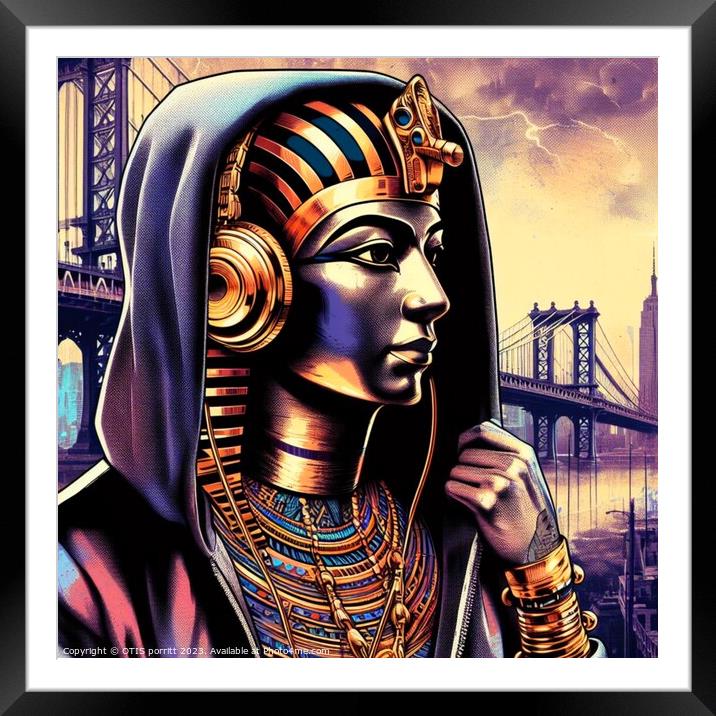 KING TUT BROOKLYN NYC 4 Framed Mounted Print by OTIS PORRITT