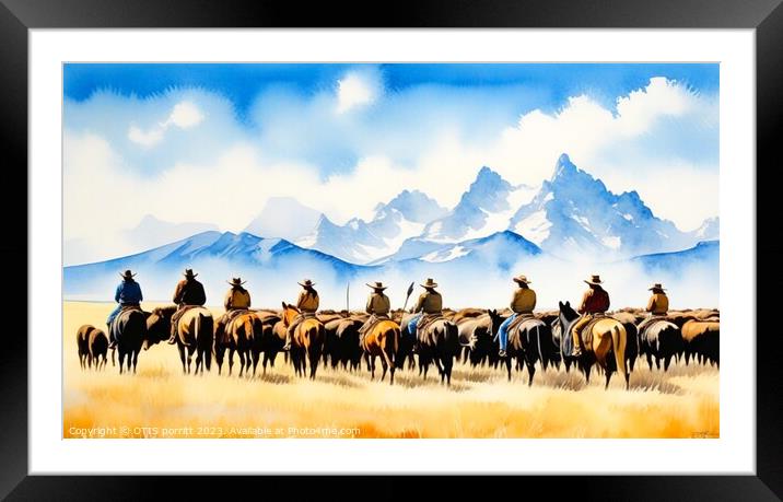 PLAINS INDIAN 9 Framed Mounted Print by OTIS PORRITT