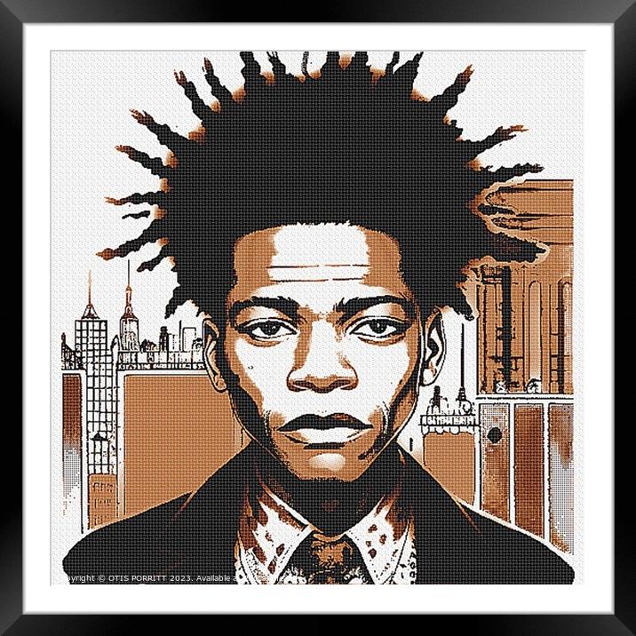 Jean-Michel Basquiat NYC 2 Framed Mounted Print by OTIS PORRITT