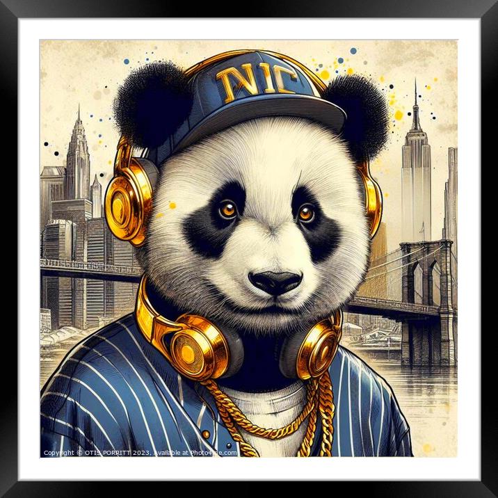 NYC PANDA Framed Mounted Print by OTIS PORRITT