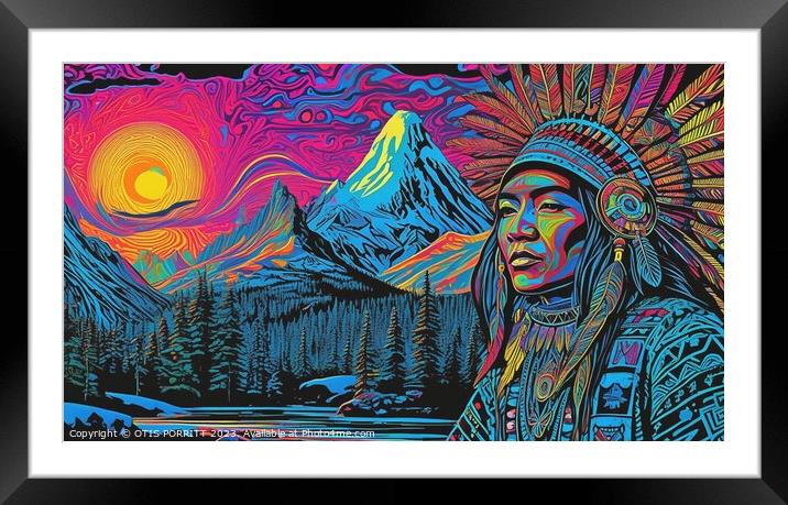 NATIVE HERITAGE 4 Framed Mounted Print by OTIS PORRITT