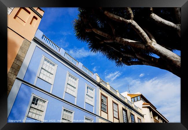 Colorful streets of the old town of San cristobal Tenerife Framed Print by Joaquin Corbalan