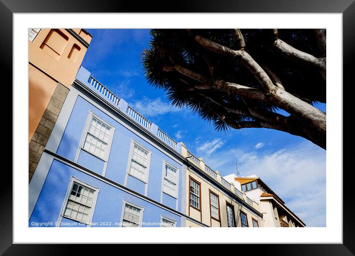 Colorful streets of the old town of San cristobal Tenerife Framed Mounted Print by Joaquin Corbalan