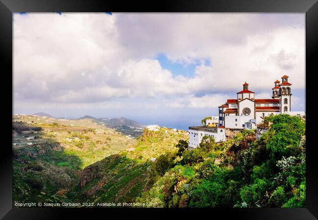 View of the Moya ravine, on the island of Gran Canaria, panorami Framed Print by Joaquin Corbalan