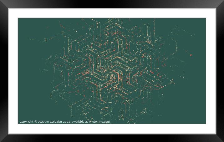 Web design background with geometric shapes isolated in colors,  Framed Mounted Print by Joaquin Corbalan