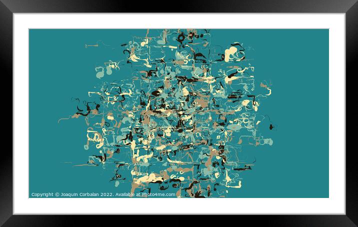 A background with abstract spots to decorate artistic textures. Framed Mounted Print by Joaquin Corbalan