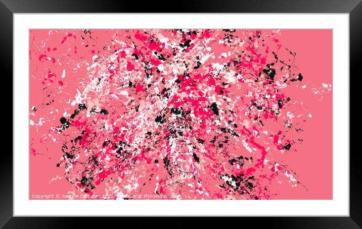 A background with abstract spots to decorate artistic textures. Framed Mounted Print by Joaquin Corbalan