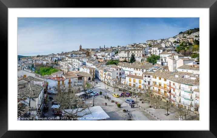 Cazorla, Spain - March 14, 2022: Town square in Cazorla, with a  Framed Mounted Print by Joaquin Corbalan