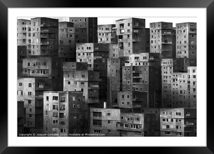 Dark, sad and gloomy cities full of cement and depressive. Ai ge Framed Mounted Print by Joaquin Corbalan