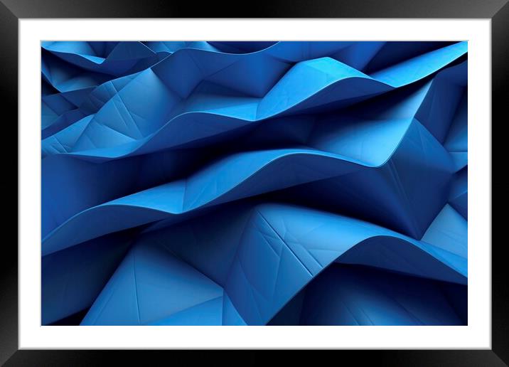 Abstract background of blue tones, modern gradient designs. Ai g Framed Mounted Print by Joaquin Corbalan
