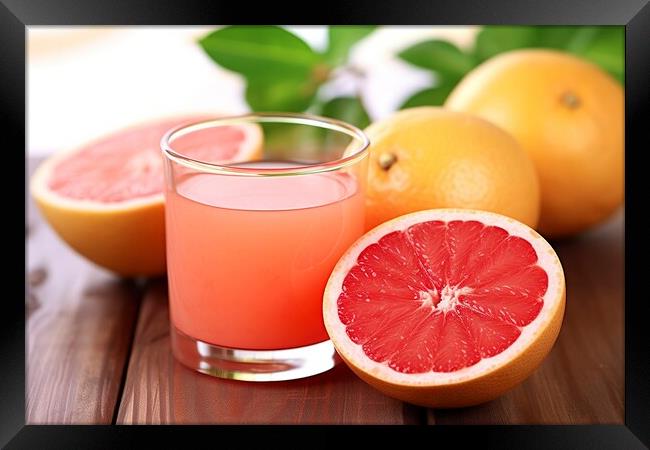 Nutritious and healthy grapefruit juice, hydration for the summe Framed Print by Joaquin Corbalan