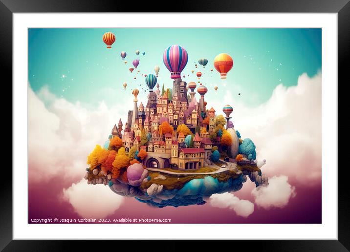 A dream world inside a bubble passing time, illust Framed Mounted Print by Joaquin Corbalan