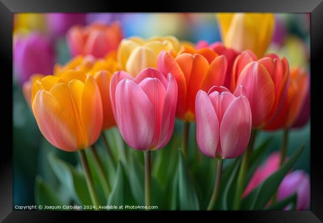 Tulips are an industry at risk in the Netherlands  Framed Print by Joaquin Corbalan