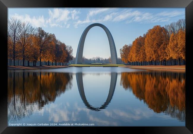 Gateway Arch in St. Louis , A large monument stand Framed Print by Joaquin Corbalan