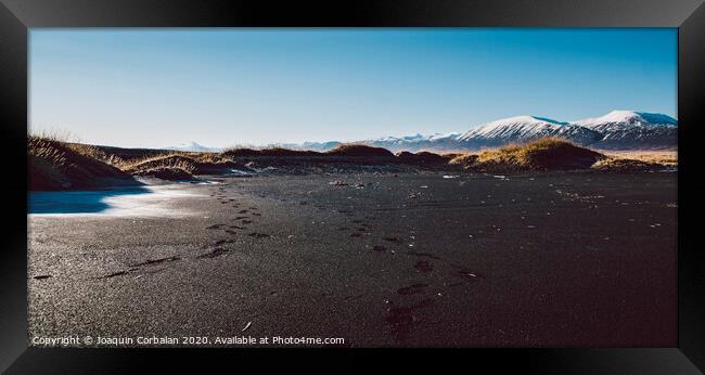 High Icelandic or Scottish mountain landscape with high peaks and dramatic colors Framed Print by Joaquin Corbalan