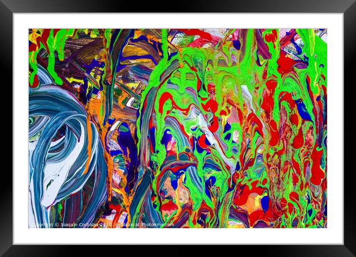 abstract painting colourful Framed Mounted Print by Joaquin Corbalan