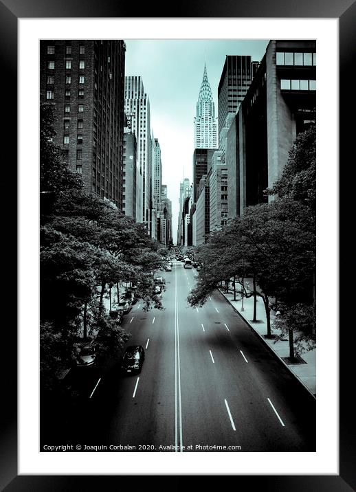 Skyscrapers of the financial district of NY, usa Framed Mounted Print by Joaquin Corbalan