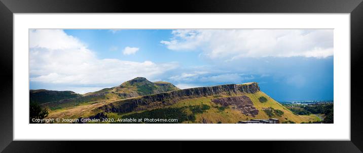 Panoramic of the Arthur's Seat hill near the Scottish city of Edinburgh. Framed Mounted Print by Joaquin Corbalan