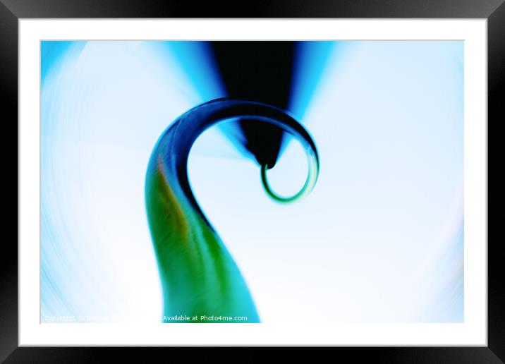 Abstract image with the concept of spherical spin. Framed Mounted Print by Joaquin Corbalan