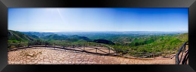 Panoramic view of the Valencia valley, seen from the Sierra Calderona, Spain. Framed Print by Joaquin Corbalan